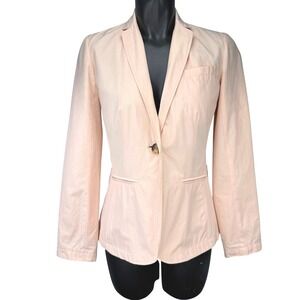 SEE BY CHLOE Single Button Womens Light Pink Tailored Blazer Jacket Size M